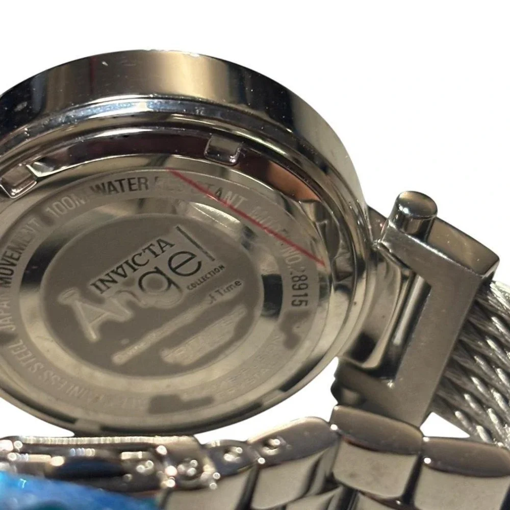Invicta Angel Collection Stainless Steel Crystal Accent Watch Normcore Clean